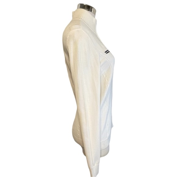 Tommy Hilfiger White Zip-Up Sweater NWT - Picture 5 of 14